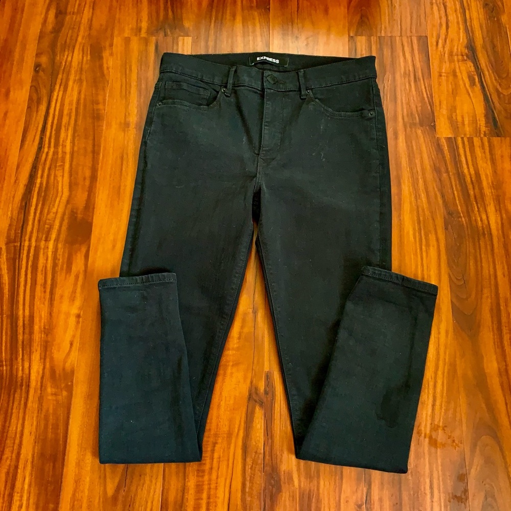 SALE❤️NEW HIGH WAISTED BLACK SUPER-SOFT SKINNY JEANS❤️❤️ - Picture 7 of 9